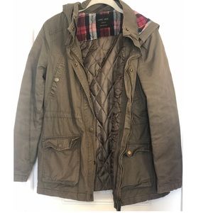 ***SOLD**** Military Coat w Plaid Interior